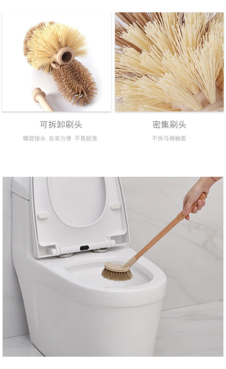 Durable Toilet Brush Long Handle Floor Stand Toilet Brush Holder Soft Bristle Cleaning Bathroom Tools Cleaning Tool