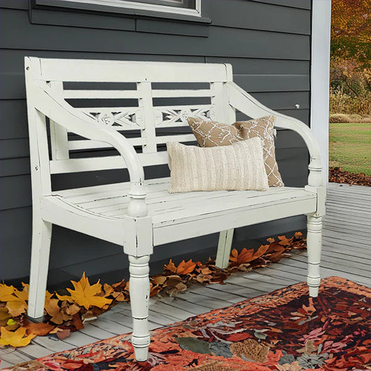 White Wooden Bench