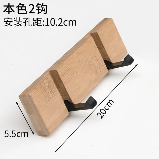 Foldable Hooks Hanger Bamboo Wall Mounted Clothes Storage Coat Rack Living Room Bedroom Kitchen Key Hook Home Decor Accessories