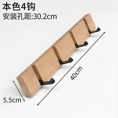 Foldable Hooks Hanger Bamboo Wall Mounted Clothes Storage Coat Rack Living Room Bedroom Kitchen Key Hook Home Decor Accessories