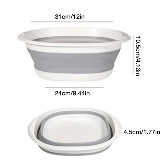 Foldable Wash Basin Folding Laundry Tub Collapsible Dish Tub Portable Sink Baby Bath Basin Camping Dish Tub Bathroom Accessories