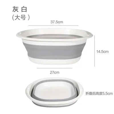 Folding Plastic Folding Basins Portable Wash Basins Laundry Tub Adult Baby Bath Basin Bathroom Kitchen Accessories Wash Basin