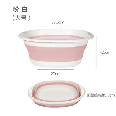 Folding Plastic Folding Basins Portable Wash Basins Laundry Tub Adult Baby Bath Basin Bathroom Kitchen Accessories Wash Basin