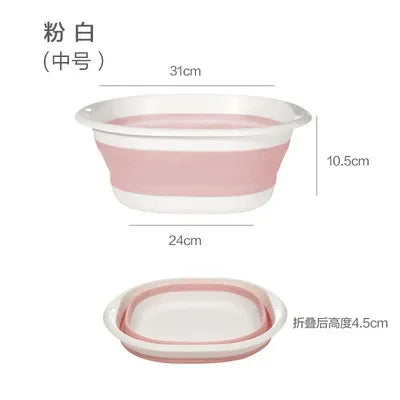 Folding Plastic Folding Basins Portable Wash Basins Laundry Tub Adult Baby Bath Basin Bathroom Kitchen Accessories Wash Basin