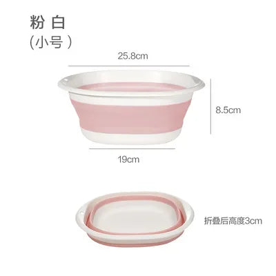 Folding Plastic Folding Basins Portable Wash Basins Laundry Tub Adult Baby Bath Basin Bathroom Kitchen Accessories Wash Basin