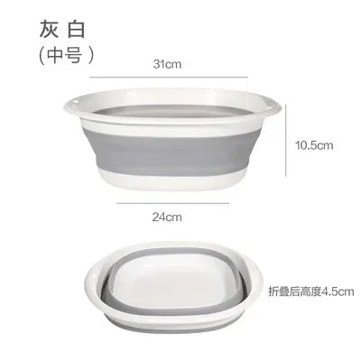 Folding Plastic Folding Basins Portable Wash Basins Laundry Tub Adult Baby Bath Basin Bathroom Kitchen Accessories Wash Basin