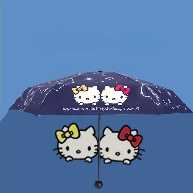 Hello Kitty Constellation Umbrella Cartoon Cute Sun Protection and UV Protection Umbrella Student Umbrella mini umbrella