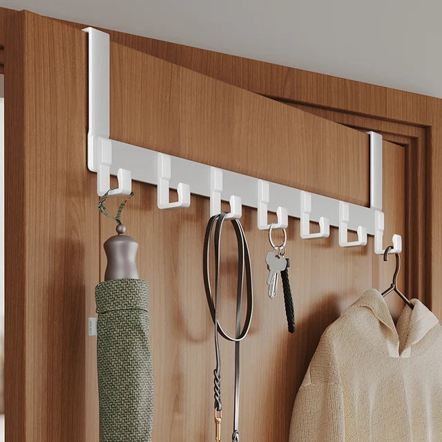 Hooks Over The Door Home Bathroom Organizer Rack Clothes Coat Hat Towel Hanger New Bathroom Kitchen Accessories Holder Door Hang