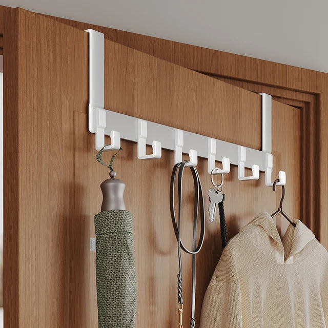 Hooks Over The Door Home Bathroom Organizer Rack Clothes Coat Hat Towel Hanger New Bathroom Kitchen Accessories Holder Door Hang