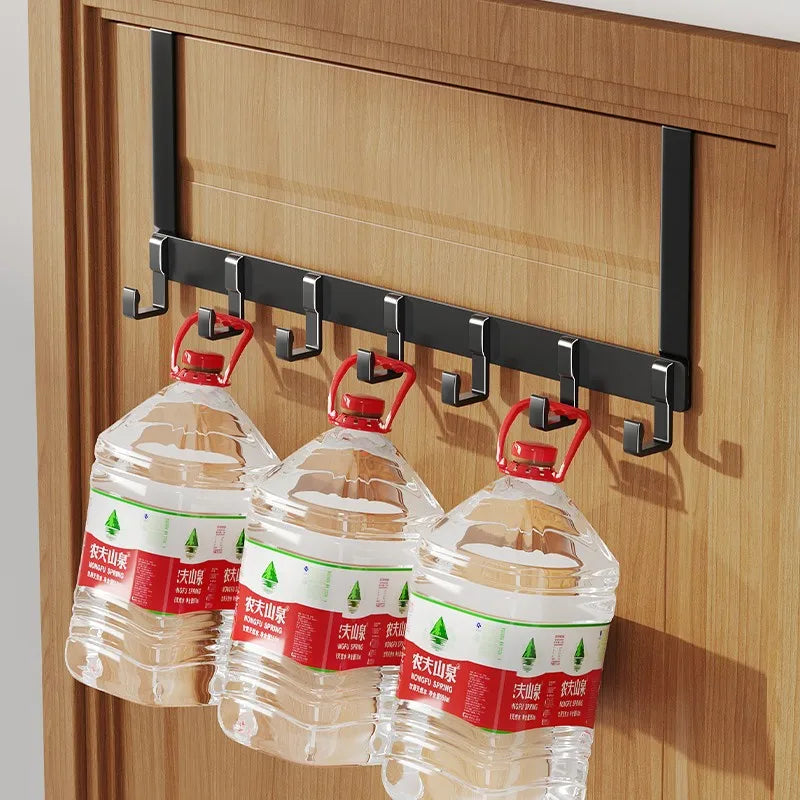 Hooks Over The Door Home Bathroom Organizer Rack Clothes Coat Hat Towel Hanger New Bathroom Kitchen Accessories Holder Door Hang