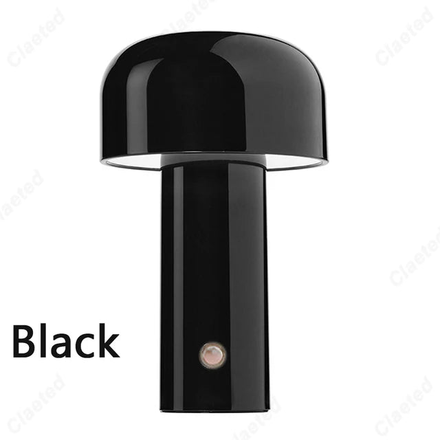 Italian Mushroom Table Lamp Rechargable Night Light Portable USB Charging Touch Bedside Table Lamp Living Room Decoration Lamp