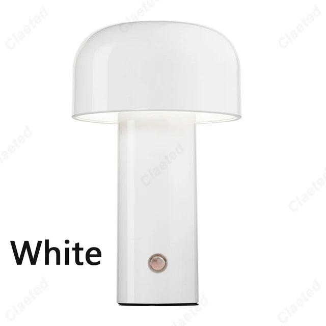 Italian Mushroom Table Lamp Rechargable Night Light Portable USB Charging Touch Bedside Table Lamp Living Room Decoration Lamp