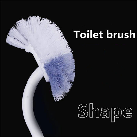 Japanese Style Toilet Brush S Shape Design Long Handle Soft Bristled Plastic Toilet Cleaning Brush Wall-Mounted Household Brush