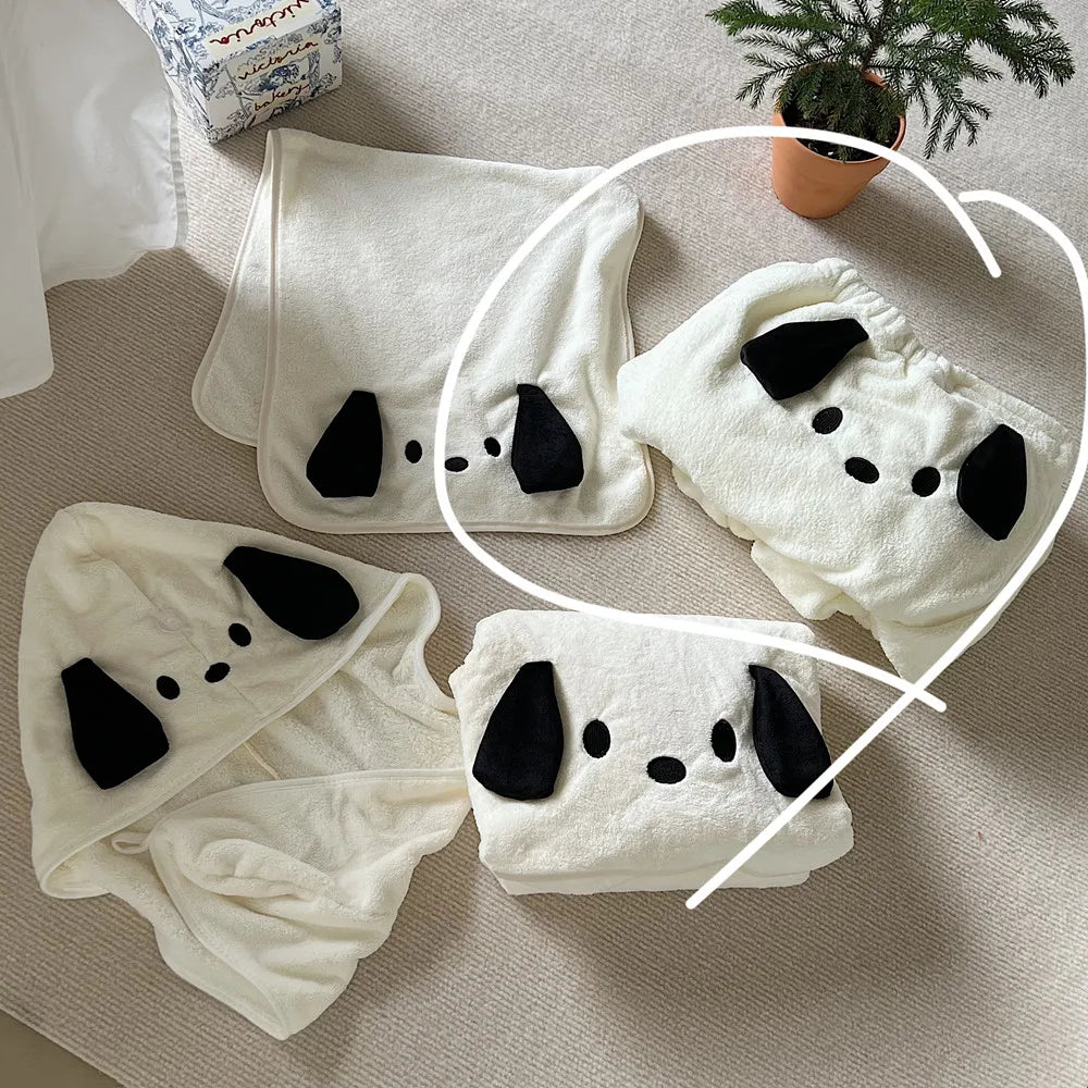 Kawaii Microfiber Hair Drying Towel Bathrobe Super Absorbent Shower Hair Towel Bathing Sauna Spa Body Wrap Bathroom Products