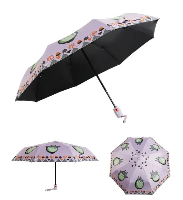 Kids Cartoon Automatic Umbrella Rain Children Windproof Ultralight Sun Rain Folding Umbrellas Gift Women Umbrellas Parasol