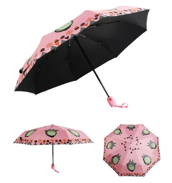 Kids Cartoon Automatic Umbrella Rain Children Windproof Ultralight Sun Rain Folding Umbrellas Gift Women Umbrellas Parasol