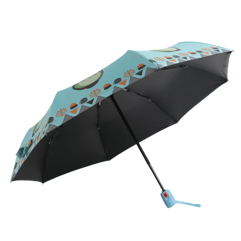 Kids Cartoon Automatic Umbrella Rain Children Windproof Ultralight Sun Rain Folding Umbrellas Gift Women Umbrellas Parasol