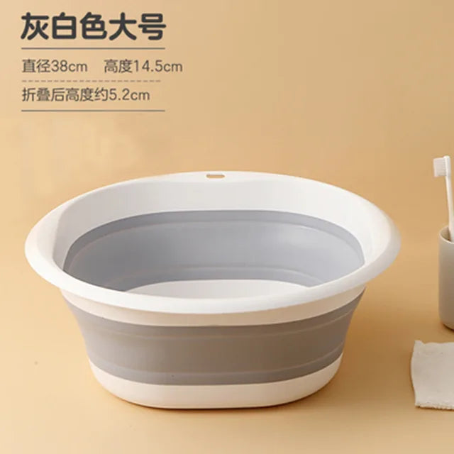 Plastic Foldable Basins Portable Wash Basins Folding Laundry Tub Adult Baby Bath Basin Bathroom Kitchen Accessories Wash Basin