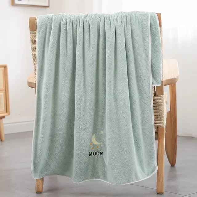 Plus-Sized Bath Towel Towel Set Cotton Absorbent Non-Lint Thickened Cute Washable Microfiber Hair Towel Wrap Beach Towel 70x140