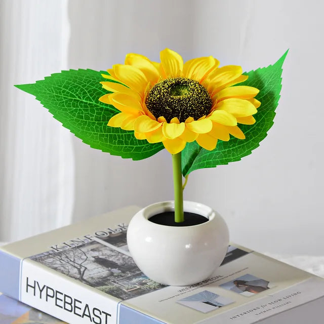 Sunflower Tree Lights Table Lamp Fairy Mother's Day Rose Flower Night Light Home Party Christmas Wedding Bedroom Decoration Gift