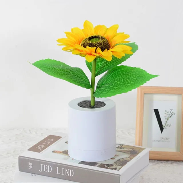 Sunflower Tree Lights Table Lamp Fairy Mother's Day Rose Flower Night Light Home Party Christmas Wedding Bedroom Decoration Gift