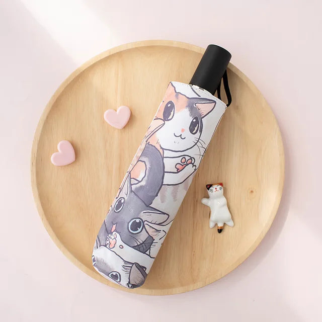 Sunny Rain Umbrella Cartoon Little Fresh Student Simple Korean Sen Series Cute Girl Heart Umbrella  umbrella