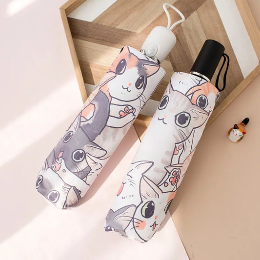 Sunny Rain Umbrella Cartoon Little Fresh Student Simple Korean Sen Series Cute Girl Heart Umbrella  umbrella