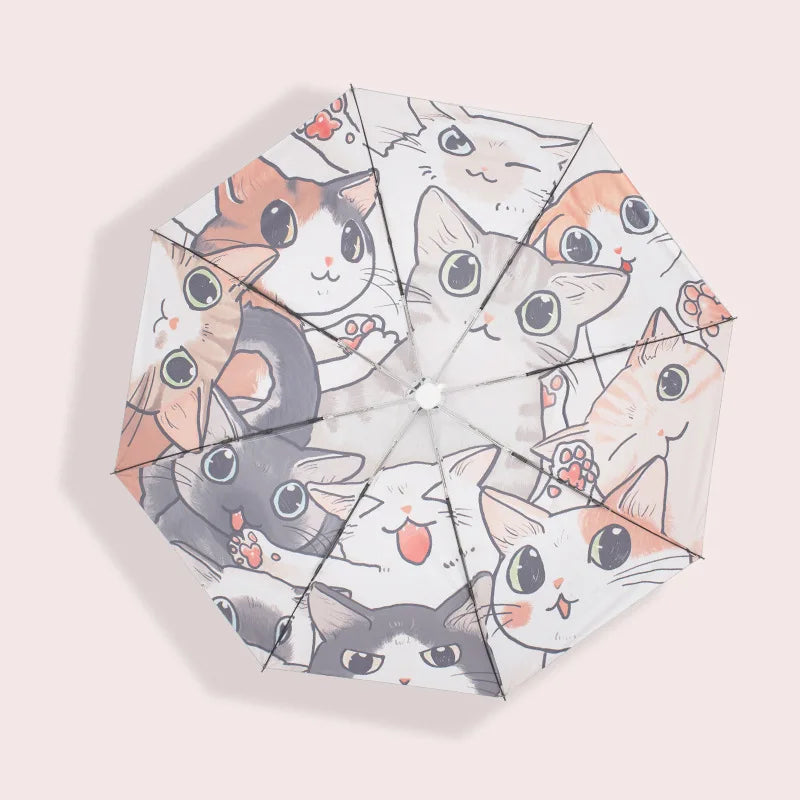 Sunny Rain Umbrella Cartoon Little Fresh Student Simple Korean Sen Series Cute Girl Heart Umbrella  umbrella