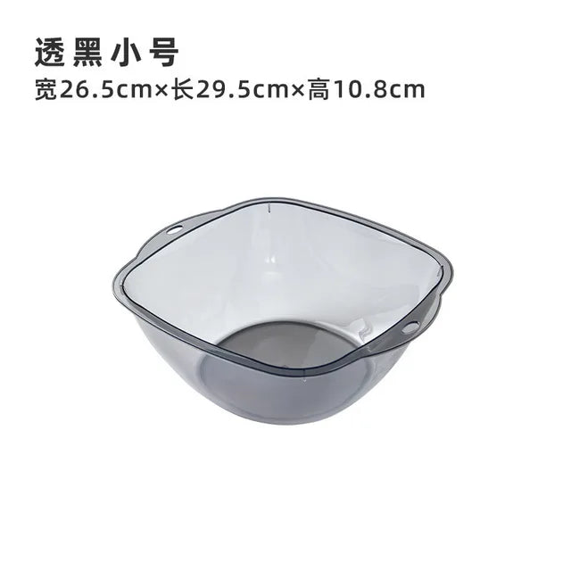 Transparent Acrylic Square Thickened Wash Basin Household Plastic Washbasin Ins Style Student Dormitory Lovely Washbowl