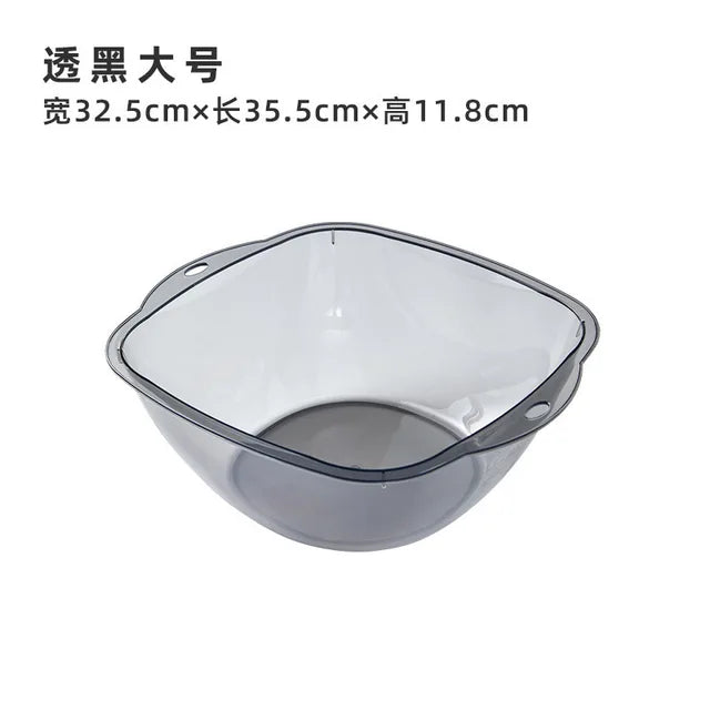 Transparent Acrylic Square Thickened Wash Basin Household Plastic Washbasin Ins Style Student Dormitory Lovely Washbowl