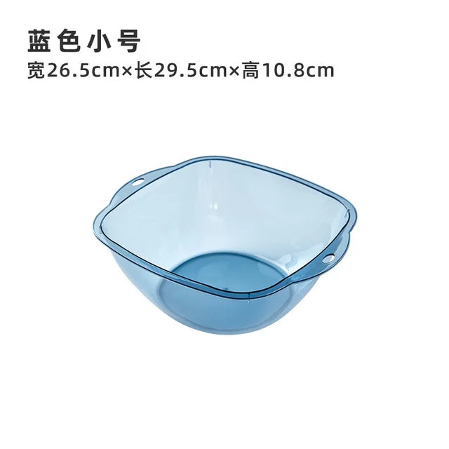 Transparent Acrylic Square Thickened Wash Basin Household Plastic Washbasin Ins Style Student Dormitory Lovely Washbowl