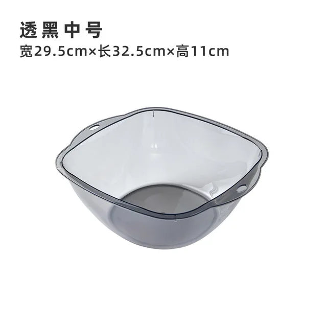 Transparent Acrylic Square Thickened Wash Basin Household Plastic Washbasin Ins Style Student Dormitory Lovely Washbowl