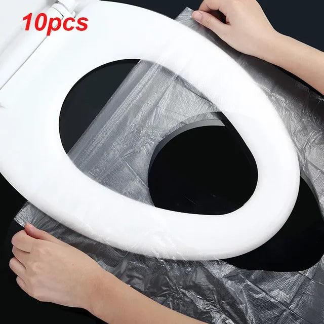 Universal Toilet Seat Cover Winter Warm Soft WC Mat O-shaped Bathroom Cushion with Handle winter Keep Warm Bathroom Accessories