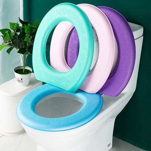 Waterpoof Soft Toilet Seat Cover Bathroom Washable Closestool Mat Pad Cushion O-shape Toilet seat Bidet Toilet Cover Accessories