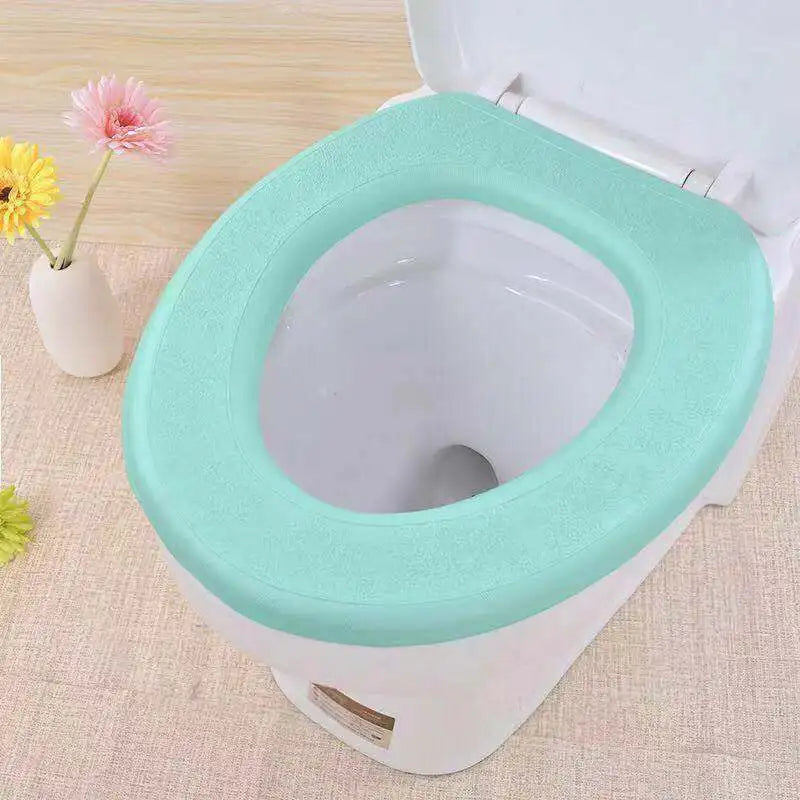 Waterpoof Soft Toilet Seat Cover Bathroom Washable Closestool Mat Pad Cushion O-shape Toilet seat Bidet Toilet Cover Accessories