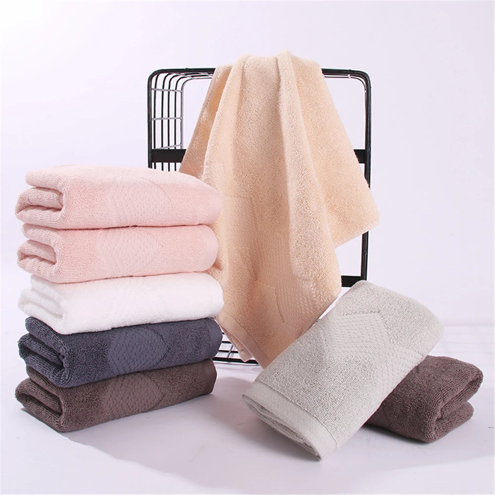 Women Men Soft 100 Cotton Face Bath Towel Set 70*140 34*74 Free Shipping