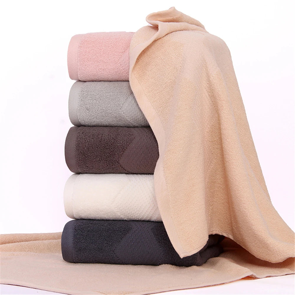 Women Men Soft 100 Cotton Face Bath Towel Set 70*140 34*74 Free Shipping