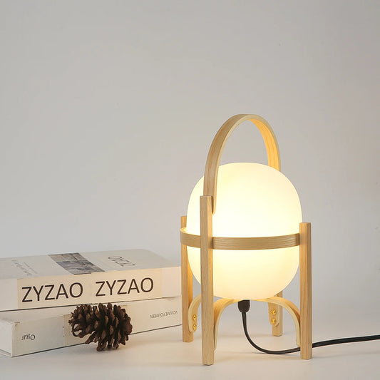 Wood Table Lamp Living Room Study Bedroom Bedside Lamp Simple Home Decor Table Light Student Dormitory Reading Light Fixture