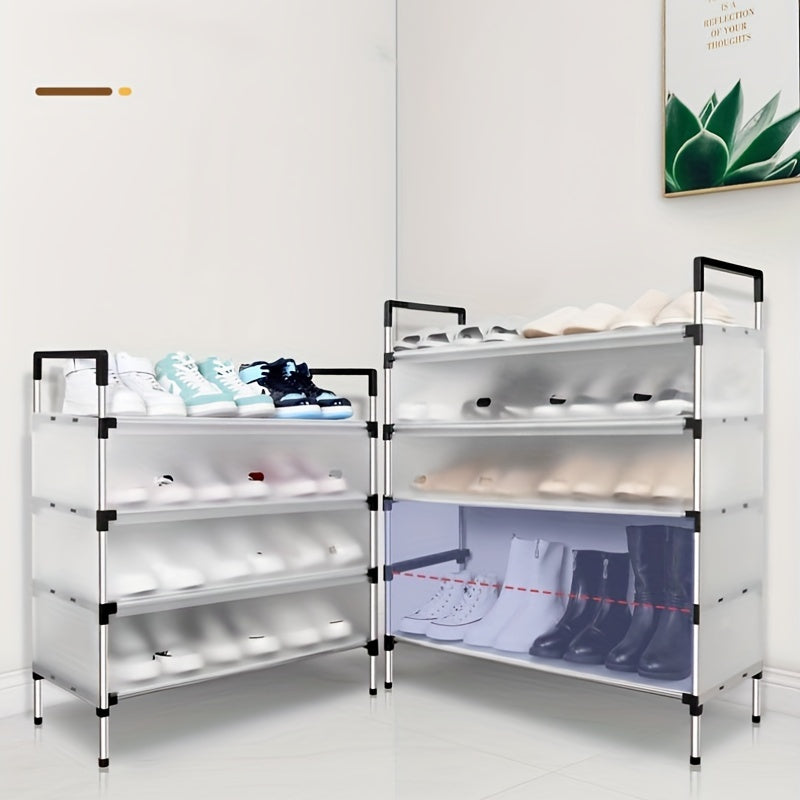 1pc Simple Dust-proof Shoe Rack, Multi-layer Assembly Simple Storage Rack, Multi-functional Household Economical Space-saving Shoe Cabinet At The Door